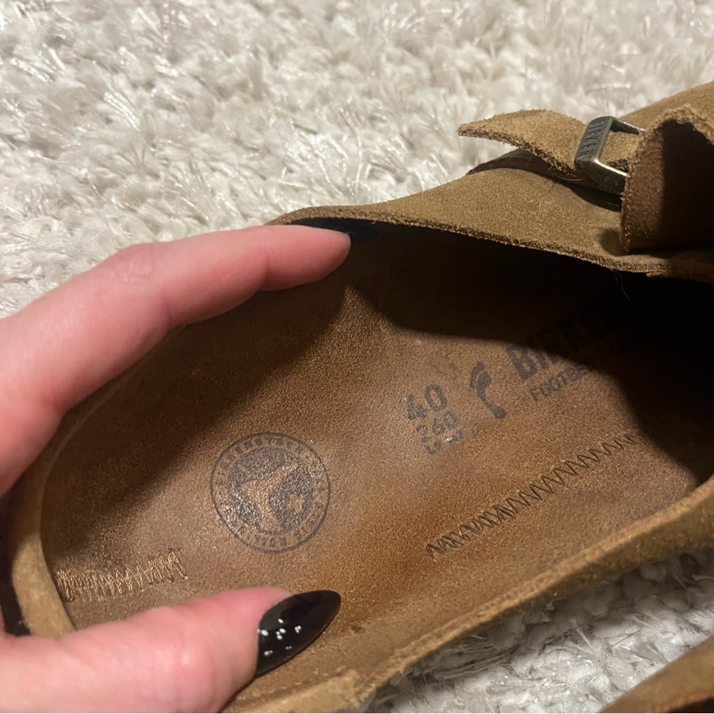 Birkenstock Buckley Brown Suede Slip-On Loafers Women’s 9 Men’s 7 40 260 - Picture 8 of 12